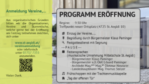 Programm Ortsplatzeroeffnung