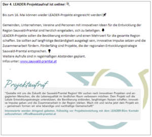 Leader 4. Projektaufruf online