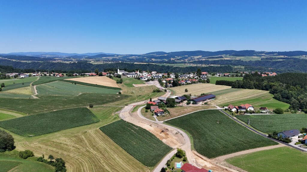 Baustelle Ansicht aus Au (Drone)