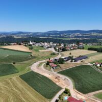 Baustelle Ansicht aus Au (Drone)