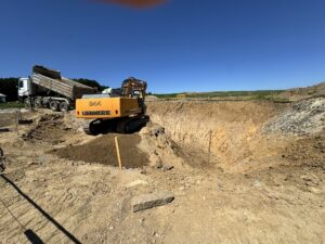 Aushub Baugrube f. RWK-Speicher