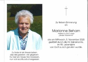 Marianne Beham 05.11.2025