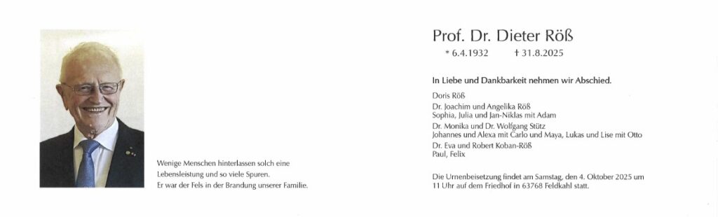 Röß Dieter 31.08.2025