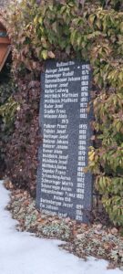 Tafel Gefallene WK I