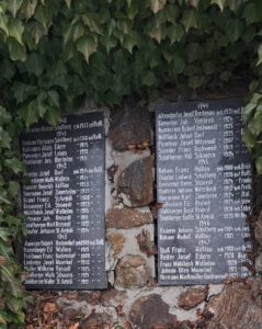 Tafel Gefallene WK II