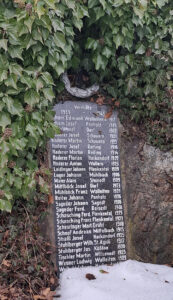 Tafel Vermisste WK I