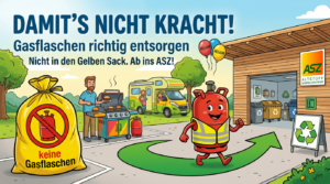 Gasflaschen sicher entsorgen damits nicht kracht by Adobe Firefly