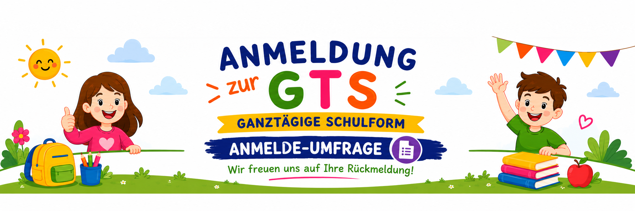 Anmeldung zur Nachmittagsbetreuung (GTS) - Header